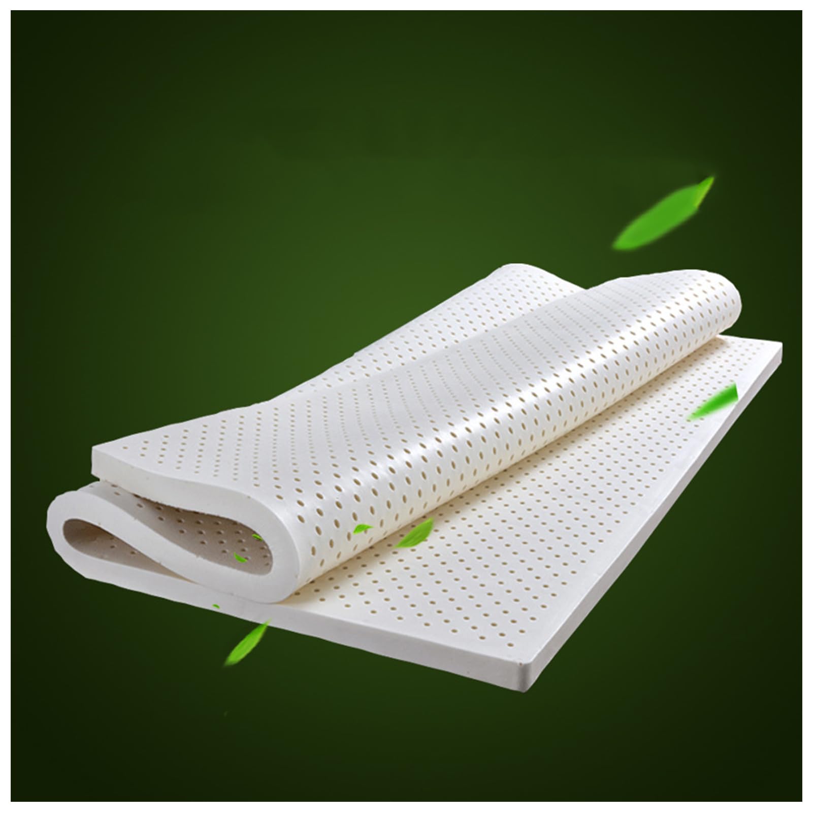 Natural Latex Mattress Topper for Back Pain Relief - Double Bed Size, Medium Firm Feel, Pressure Relieving 2.5cm Thickness,1IN,135x180cm(53x71in)