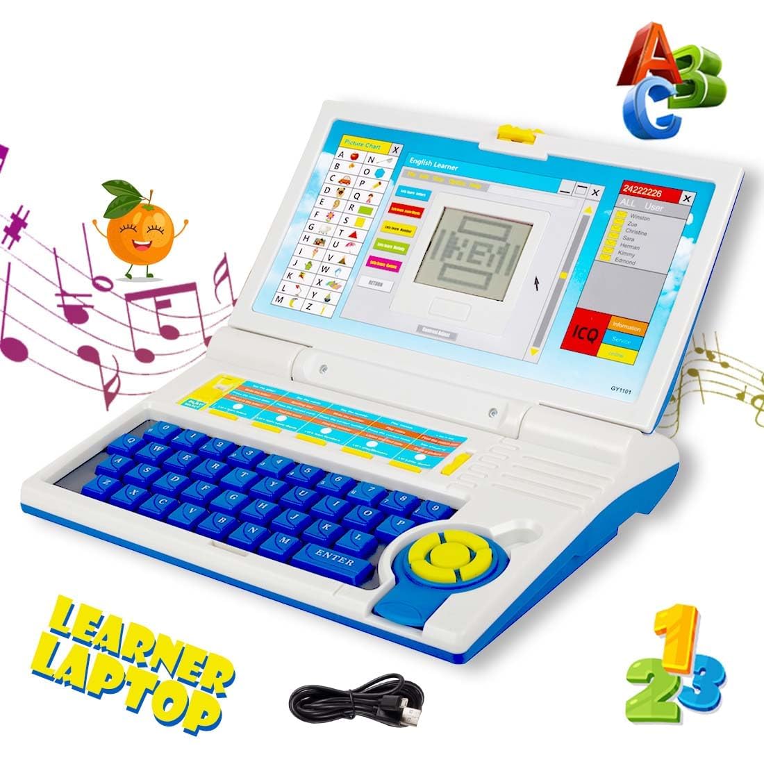 See full amazon price history chart for Jankees Plug & Play English Learner Educational Laptop Toy for Kids with 20 Learning Activities | Blue & White | Dual Power Supply | Micro USB Cable(Included) Jankees Plug & Play English Learner Educational Laptop Toy for Kids with 20 Learning Activities | Blue & White | Dual Power Supply | Micro USB Cable(Included) (B0D2P3F9ZD) Amazon Price History, Amazon Price Tracker