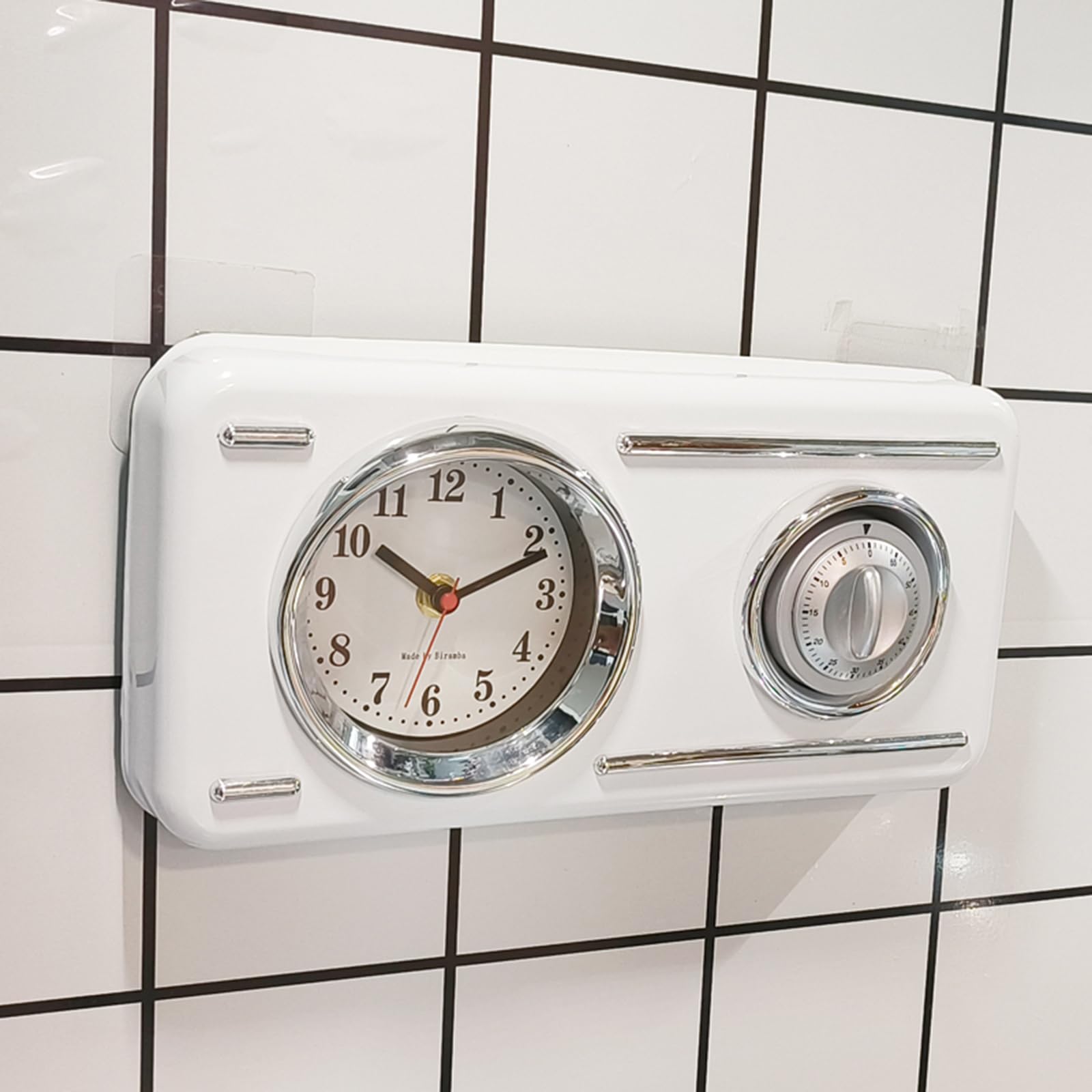 Compte à rebours de bureau, horloge murale de cuisine rétro, boîtier en