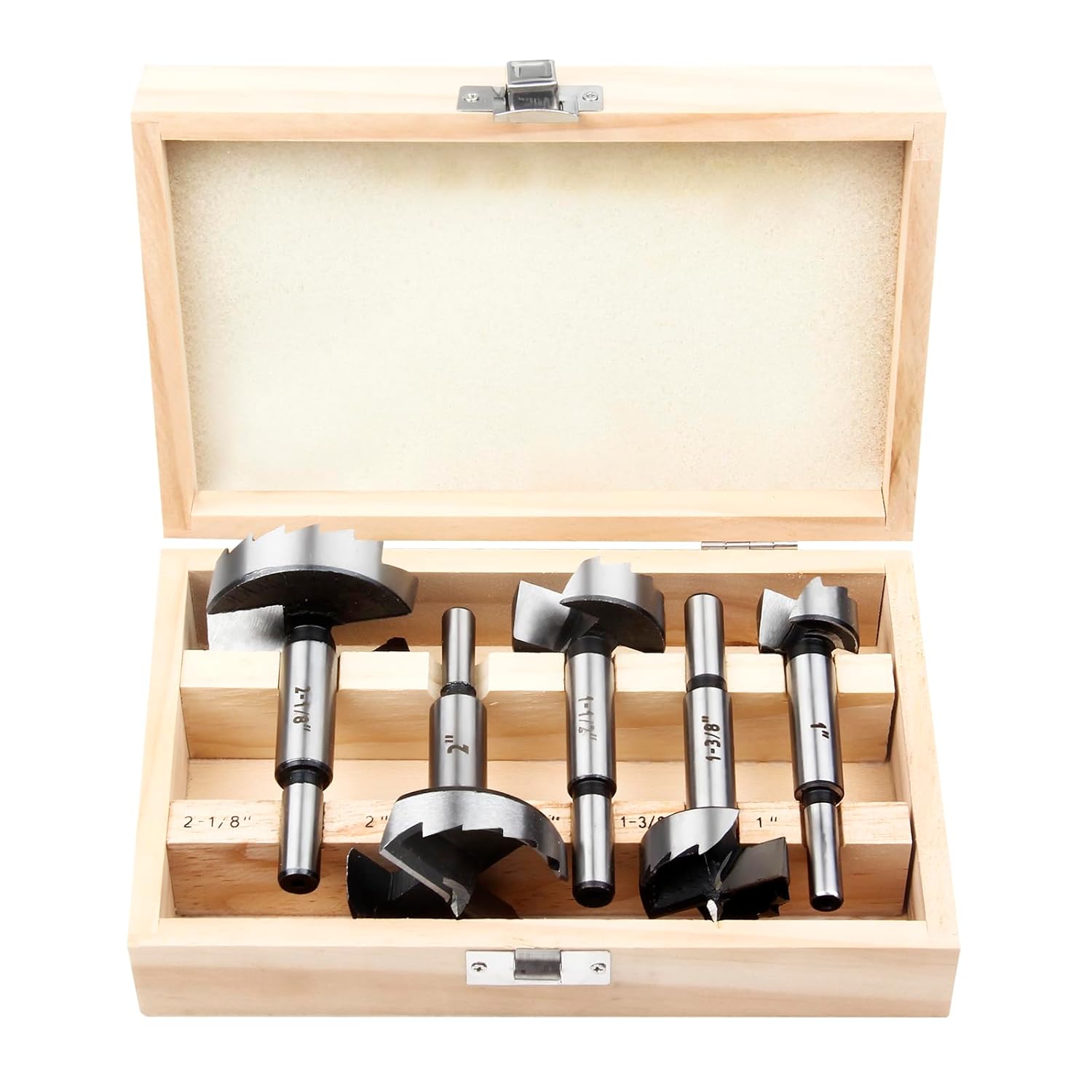 HPHOPE Forstner Bit Set 5 Pcs Forstner Bits for Wood, Wood Drilling
