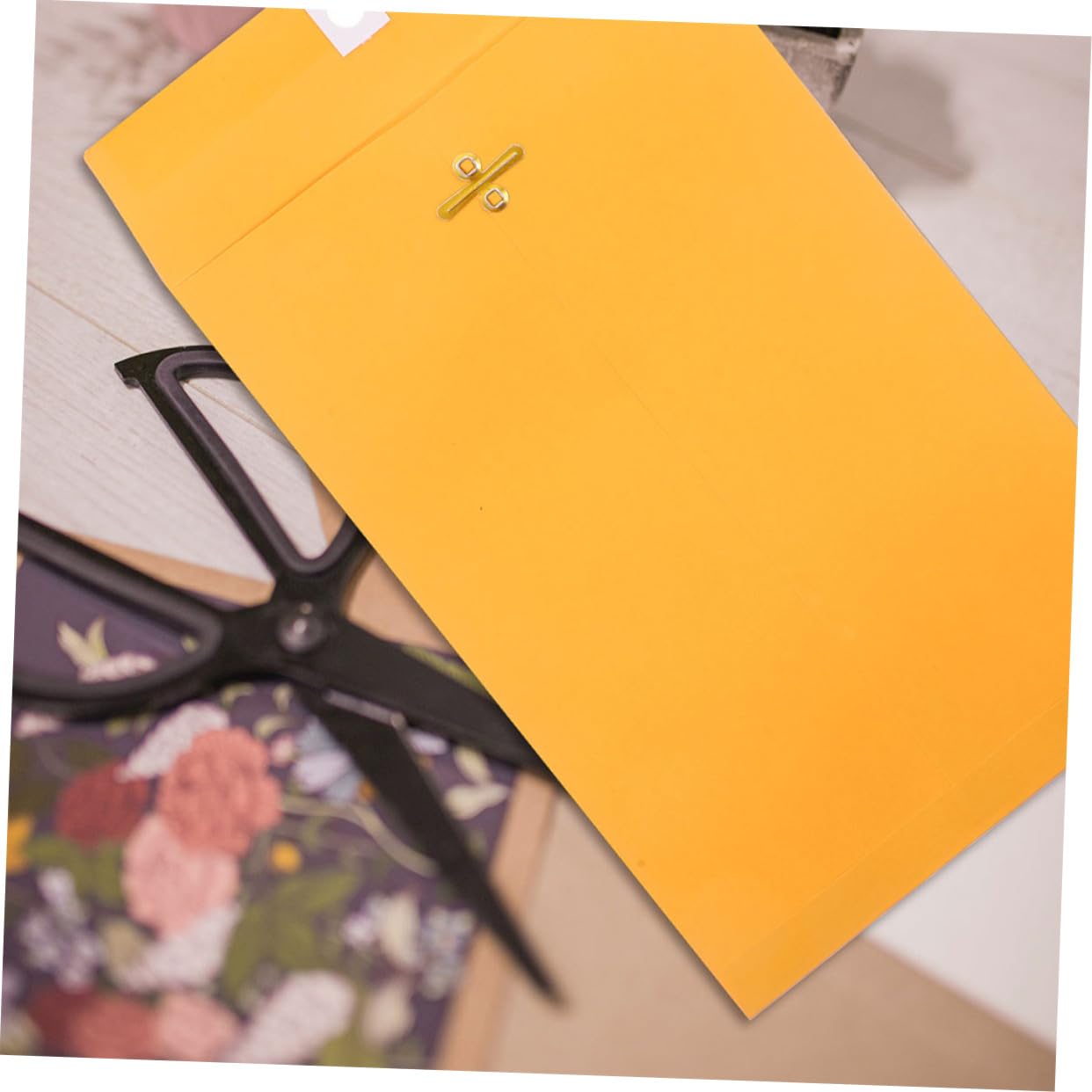 VILLCASE 100pièces Enveloppes à Fermoir Papier Kraft Format Lettre pour Documents et Rangement avec Fermeture à Fermoir et Gommée