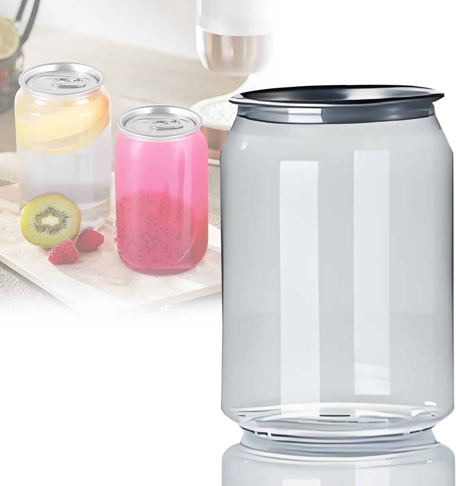 200-Pack Leakproof Disposable Plastic Can Sealer Cups, with Aluminum Lids, for Water, Juice, Beverage, Cold Drinks, Picnic, Home Use. A-250ML