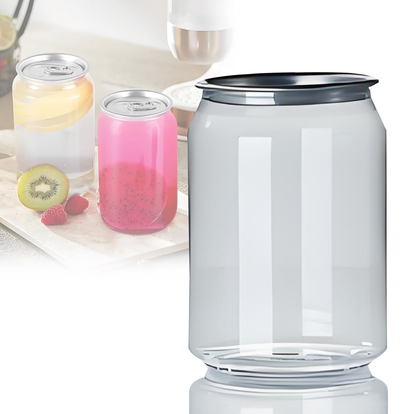 200-Pack Leakproof Disposable Plastic Can Sealer Cups, with Aluminum Lids, for Water, Juice, Beverage, Cold Drinks, Picnic, Home Use. A-250ML