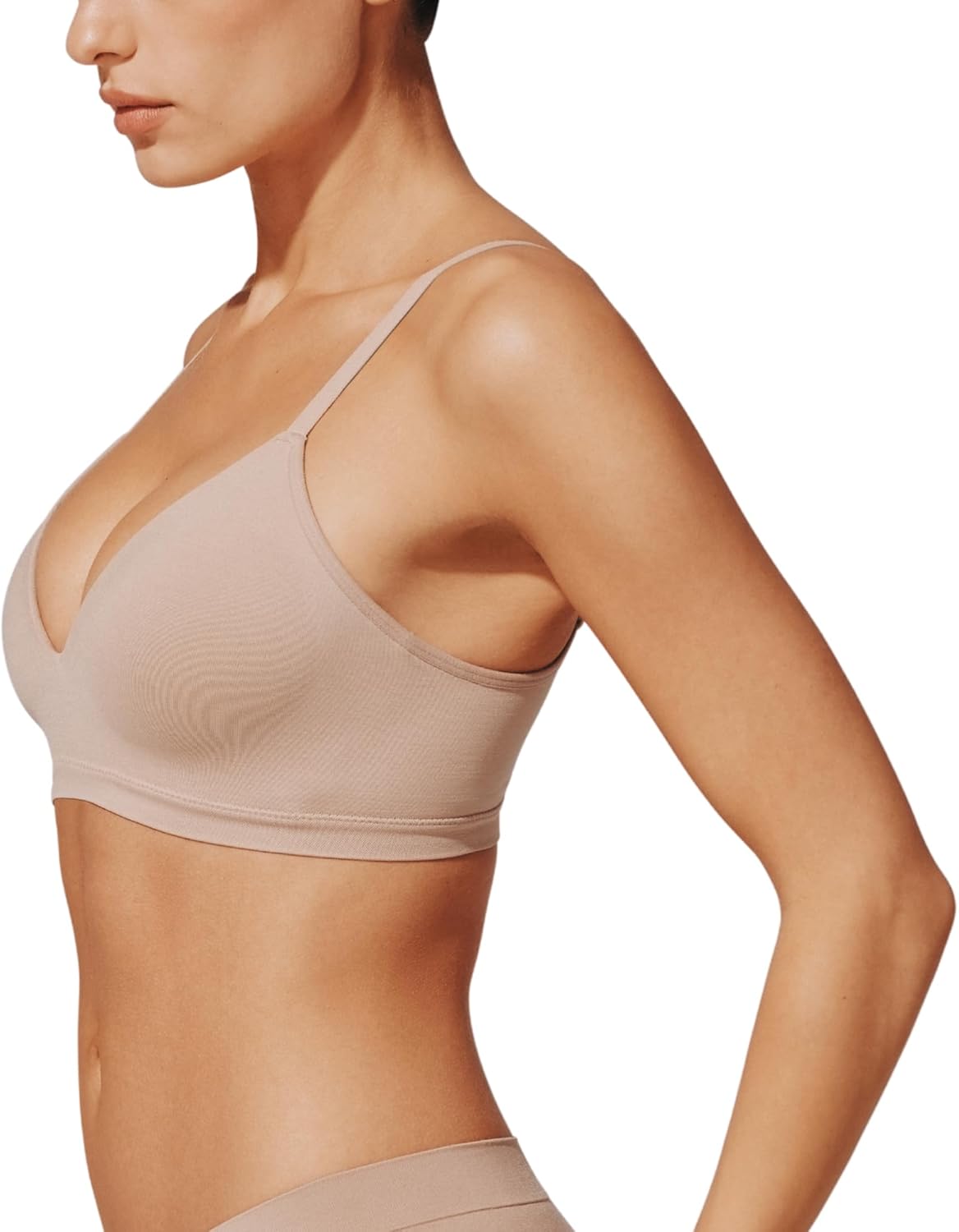 ThirdLove Form Fit Wireless Bra, Wire Free Bras with Support and Lift, Seamless, Comfortable Bras for Women, 2 PK Black/Taupe - Image 4