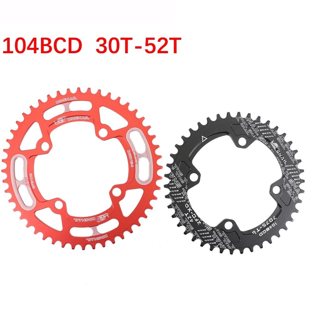 Anneau Chaîne Vélo VGEBY1 - 40T Ou 42T - Alliage Aluminium - Compatible Shimano - Pour Vélos AM/XC