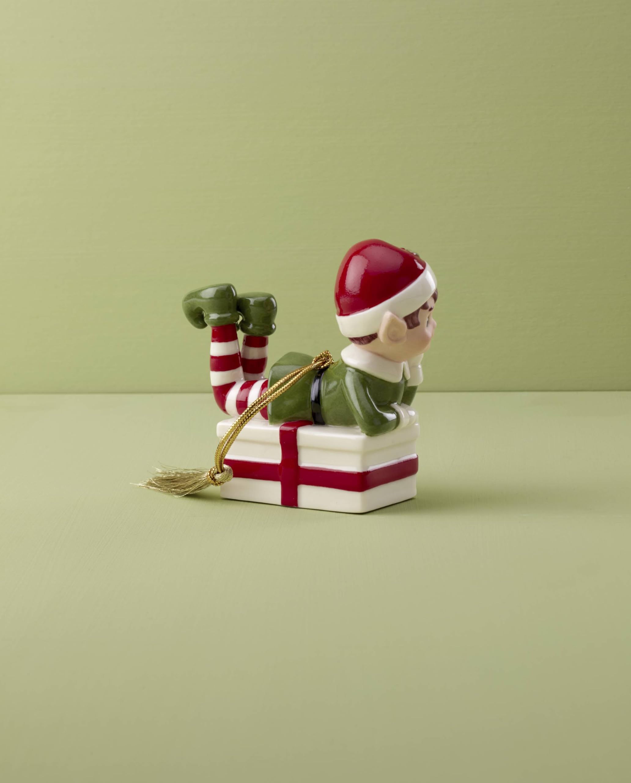 Amazon.com: Lenox 896180 Elf Sitting On Present Christmas