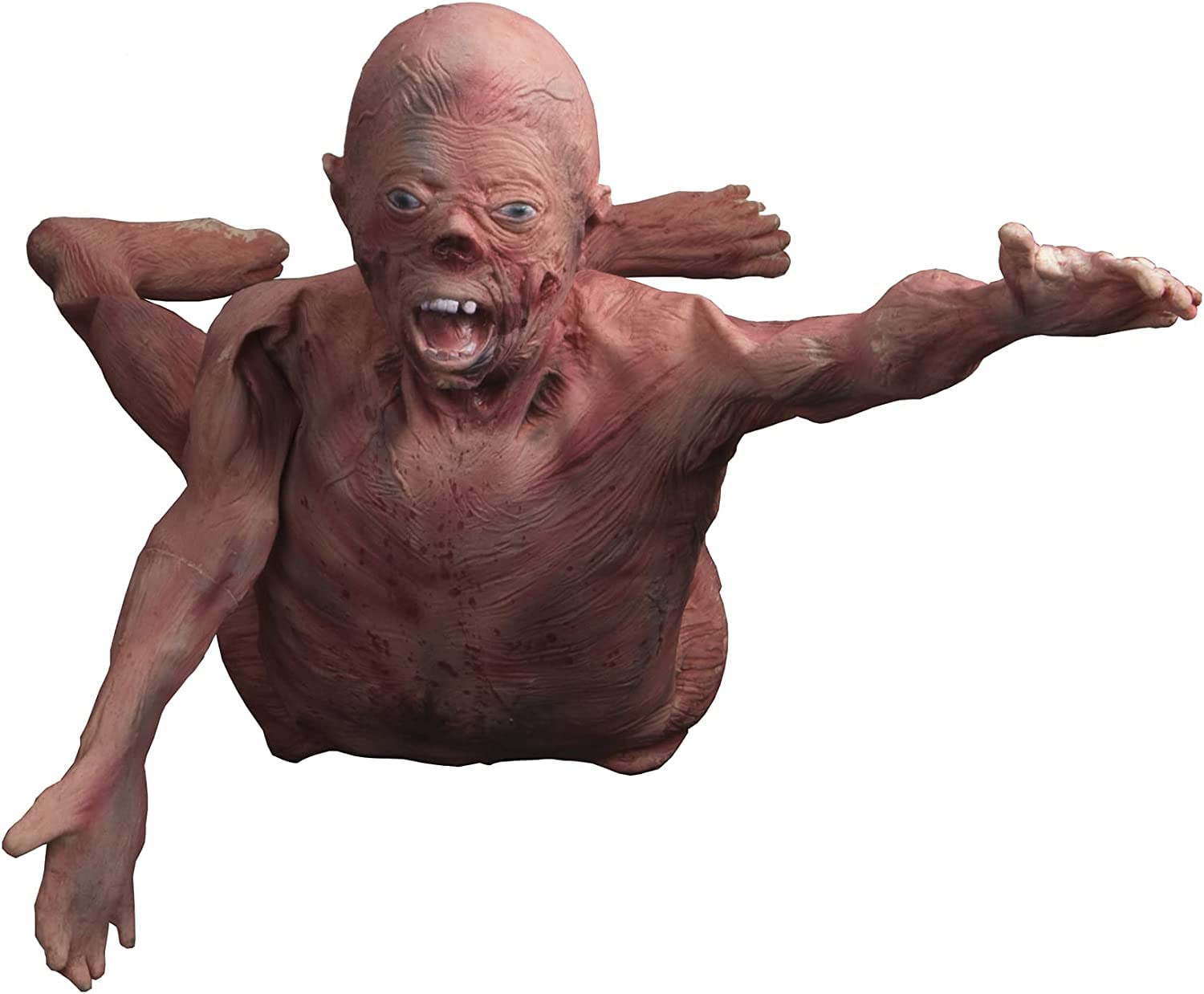 Cadavere insanguinato di Halloween, Torso di cadavere Appeso con Pelle in Lattice Lungo 150 cm per Oggetti di Scena di Halloween, casa stregata, Zombie