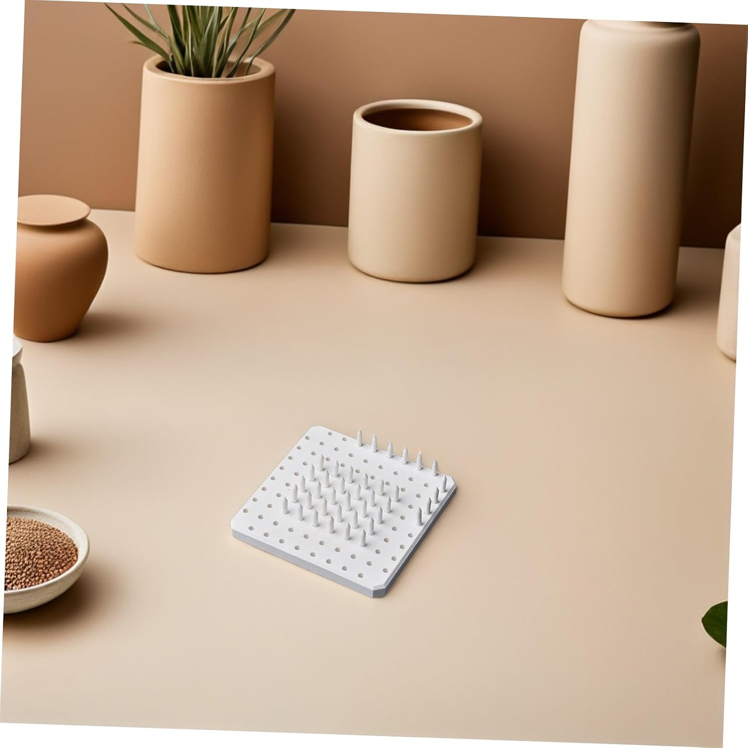 FOMIYES 60pcs Porous Refractory Kiln Support Nails and Pads Set for Pottery Kiln Accessories Ceramic Firing Studs Clay Firing Tools High Temperature Resistant for DIY Pottery Craft