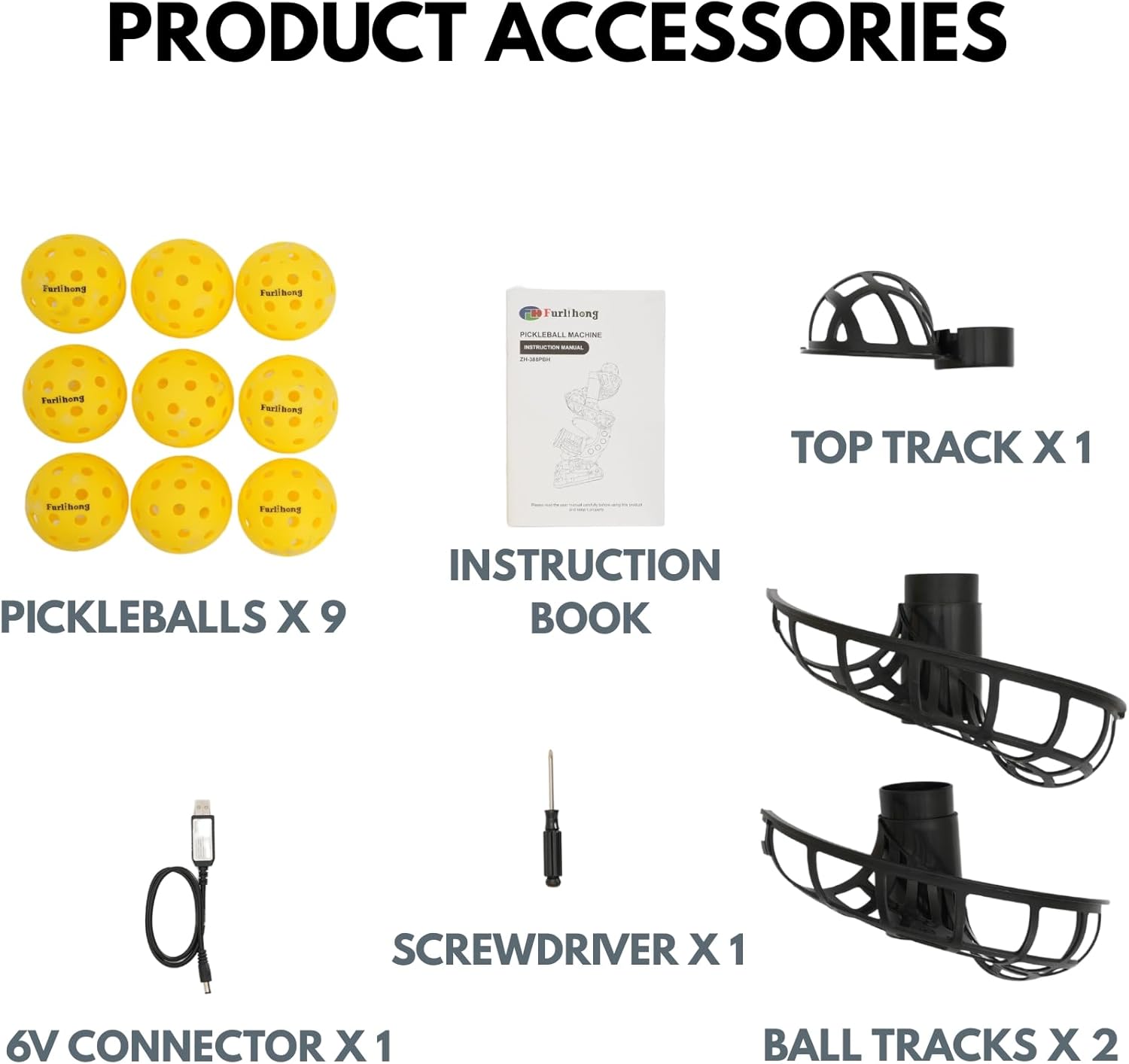 Furlihong Baseball Pitching Machine, 4 Adjustable Angles, 3 Pitch Angles, Power Bank/Battery Powered,for Beginners