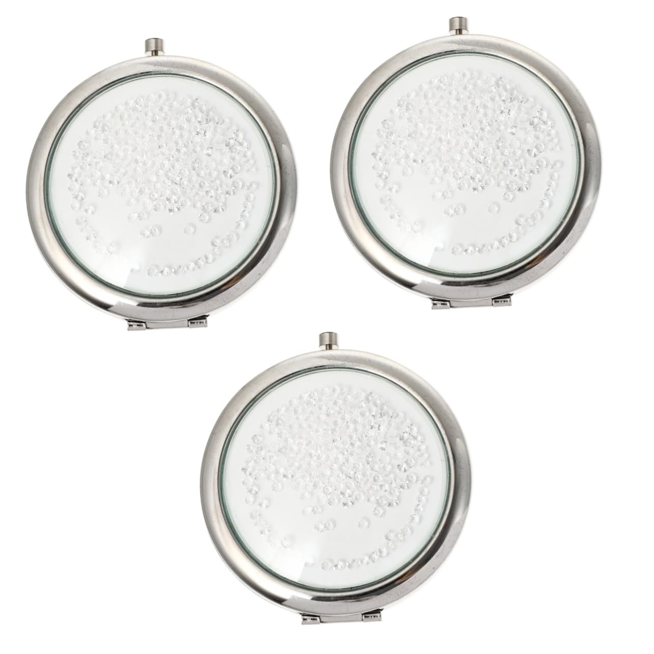 DOITOOL 3stücke Kompakter Tragbarer Doppelspiegel Faltbarer Make-up-Spiegel Mit Elegantem Design Für Reisen Und Täglichen Gebrauch Für Unterwegs