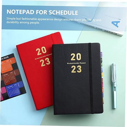 Miniatura 7 de MAGICLULU 5 piezas 2023 Plan Book 2023 Agenda mensual Agenda Calendario Calendario 2022 A5 Cuaderno de trabajo Cuaderno de superficie dura Libro de