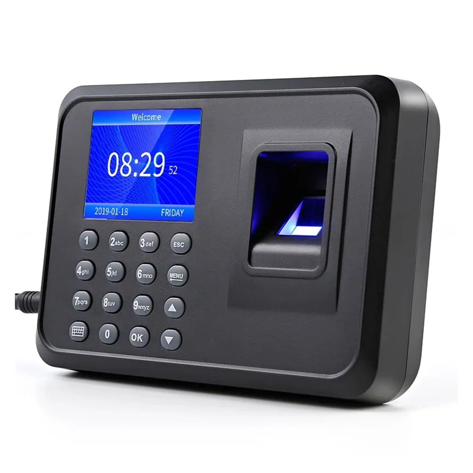 Control Horario Empleados Reloj de control de asistencia biométrico con huella dactilar, USB, de oficina, grabadora, lector, dispositivo de cronometraje, máquina de asistencia de empleados