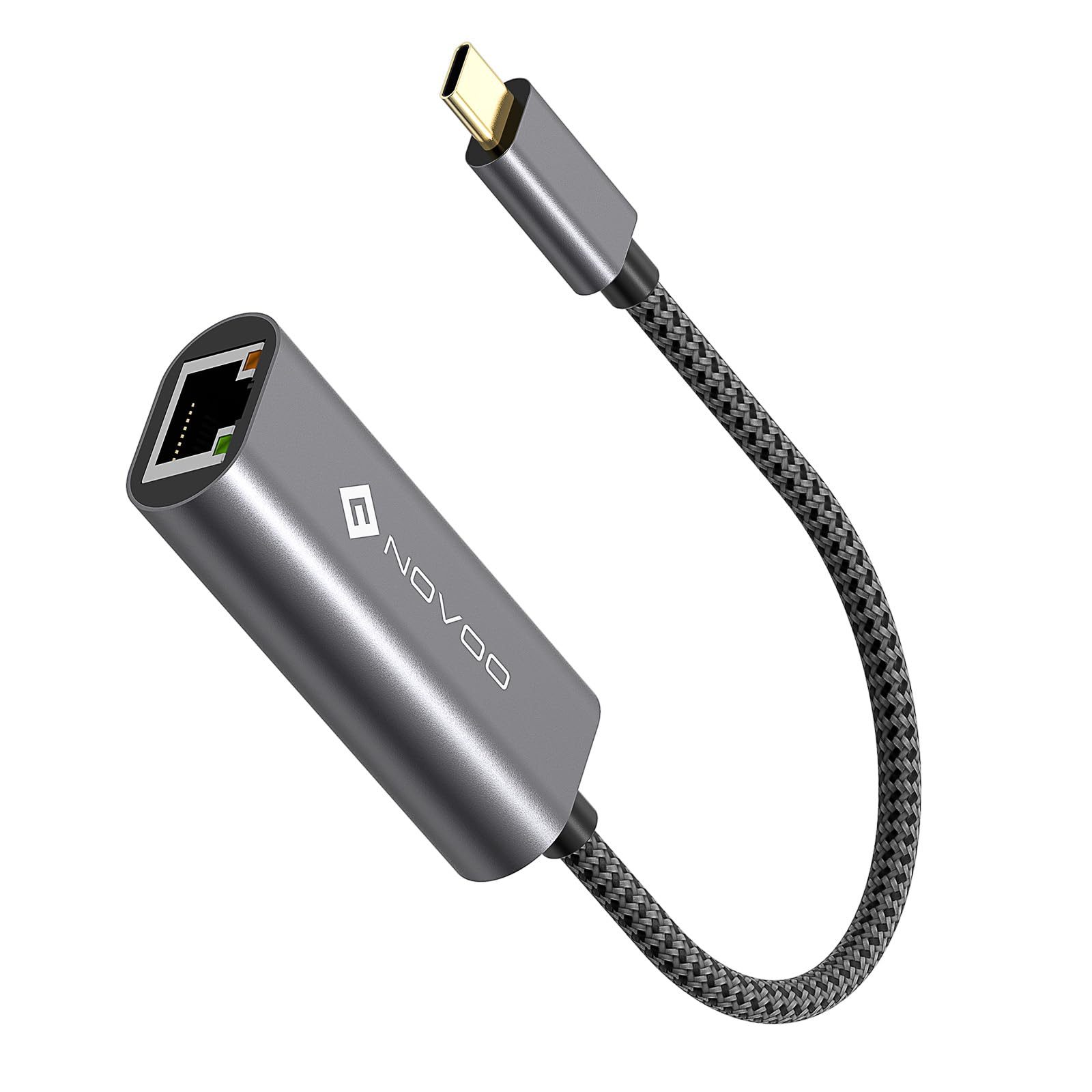 NOVOO Adattatore Ethernet USB C Gigabit 1000Mbps Alluminio RJ45