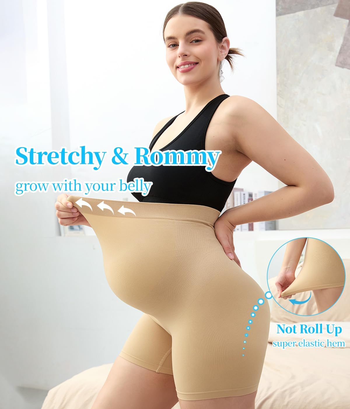 Seamless Maternity Shapewear, Belly Support Pregnancy Underwear for Maternity Photography and Baby Shower Dresses - Image 4