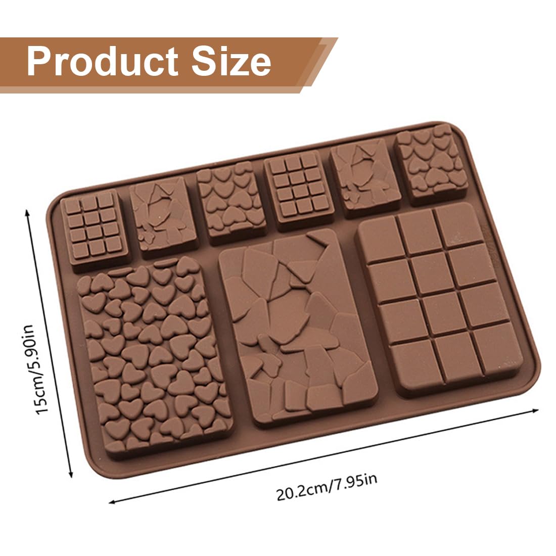 Stampo In Silicone Per Cioccolato E Caramelle - 6 Barrette Rettangolari, Antiaderente, BPA Free - 2