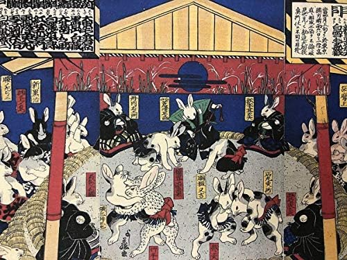 Amazon 歌川芳藤 兎絵 勧進大相撲之図 ポスター 輸送用 額付き ホビー おもちゃ 名画 絵画 浮世絵 グッズ インテリア コレクション 雑貨 ウサギ 相撲 アイドル 芸能人グッズ 通販
