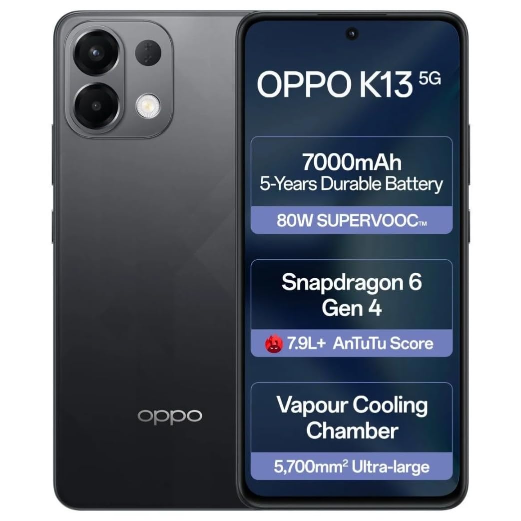 Oppo K13 5G (Prism Black, 8GB RAM 256GB Storage) Oppo K13 5G (Prism Black, 8GB RAM 256GB Storage)