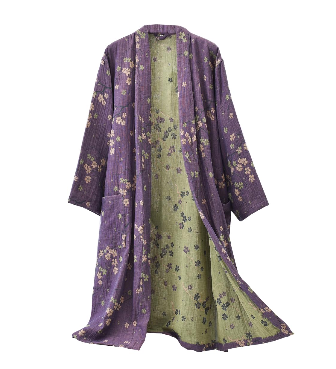 PRINCESS BRIDE Cotton Gauze Jacquard Japanese Yukata Soft Nightdress Bathrobe Nightgown Breathable Pajamas Set for Women