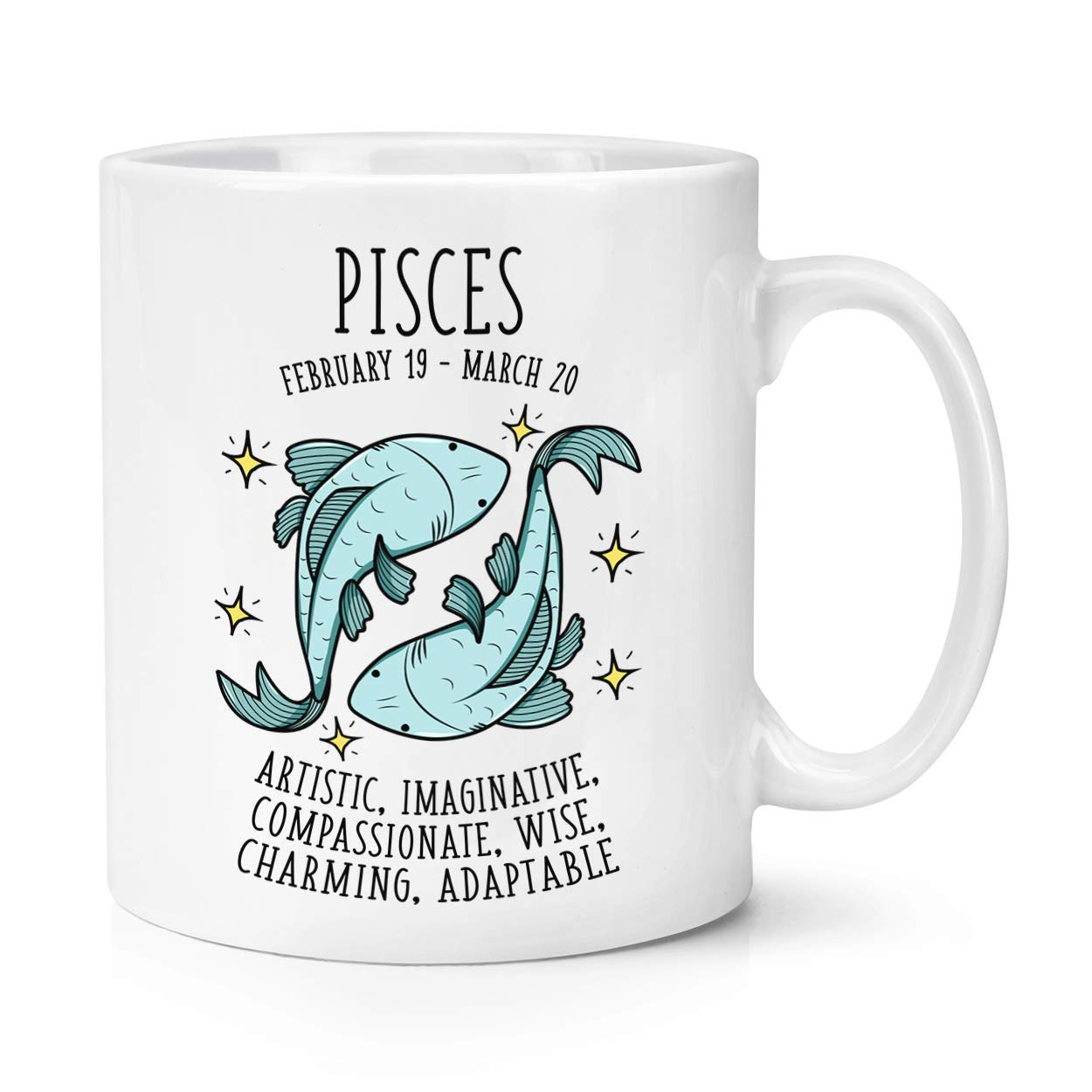 Gift Base White Pisces Horoscope 10Oz Mug Cup