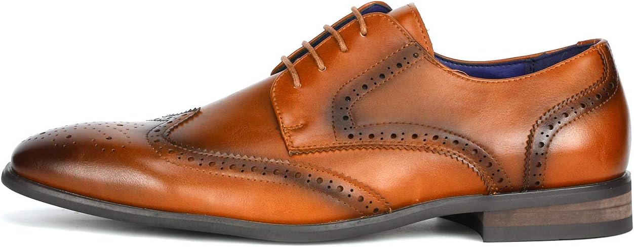 Bruno Marc Men's HUTCHINGSON Dress Shoes 9.5 Camel/3