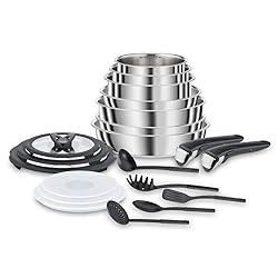 Offerta Lagostina Ingenio Inox Set di Pentole e Padelle in Acciaio Inox, 20 Pezzi in sconto oggi