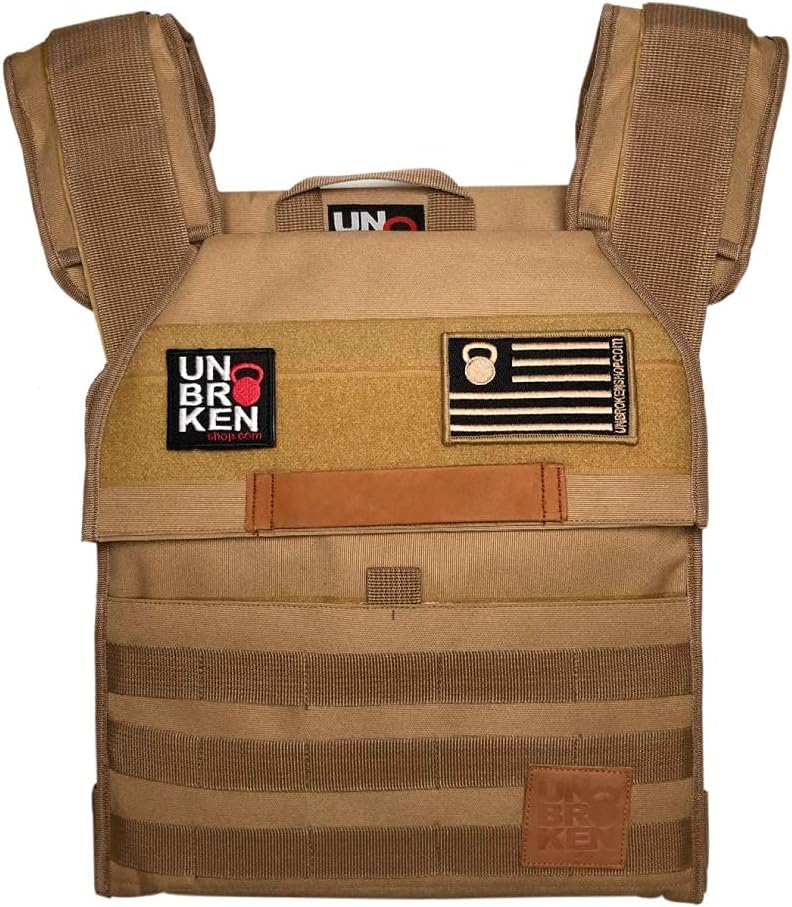 Unbrokenshop Adjustable Weighted Vest, WOD Crossfit, Weight Plates Carrier for Strength and Endurance Training and Running. for Men or for Women, 2 Patches Included [Tangerina] : Sports & Outdoors