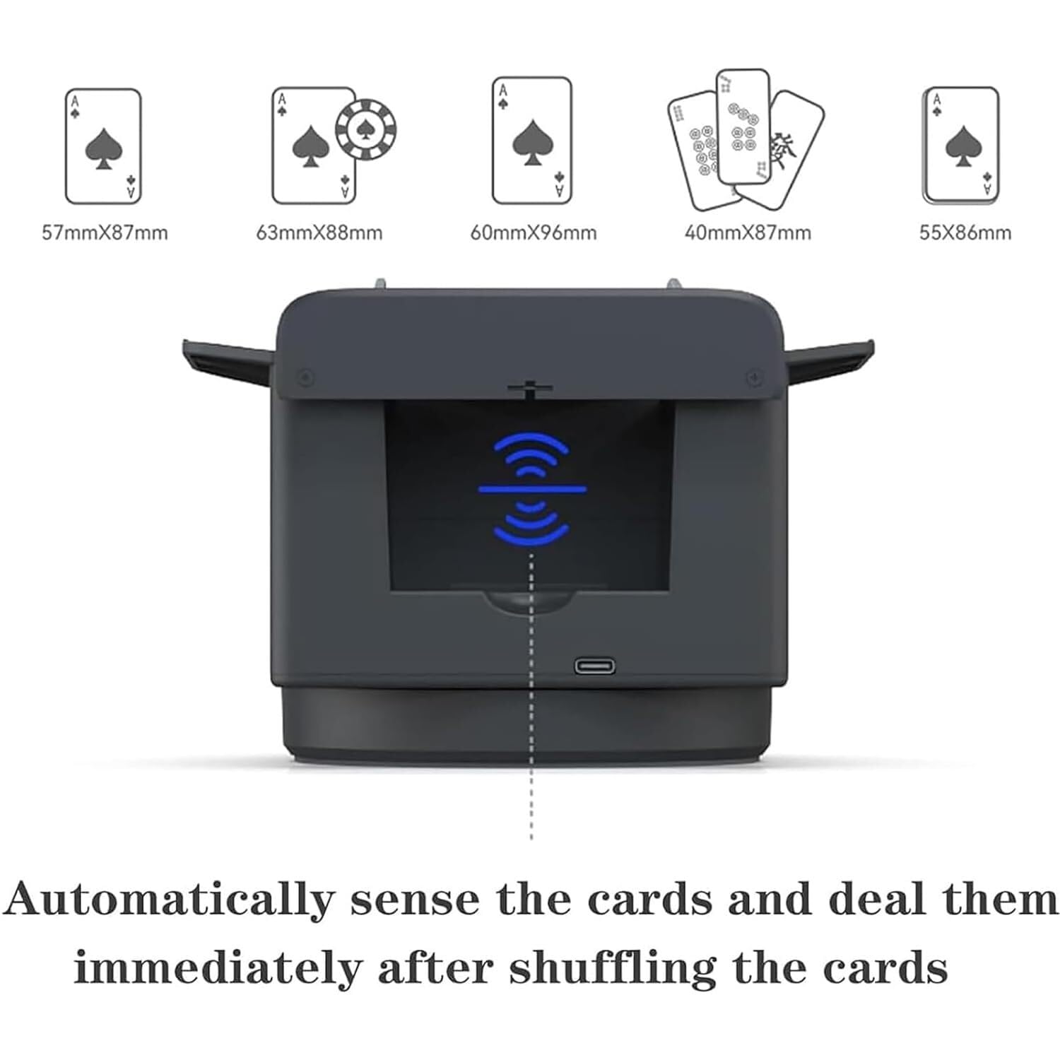 Repartidor y barajador automático de Cartas para 2 mazos