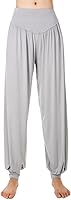 Vista 1 de Pantalones de algodón para mujer, elásticos, suaves, para yoga, deportes Gris