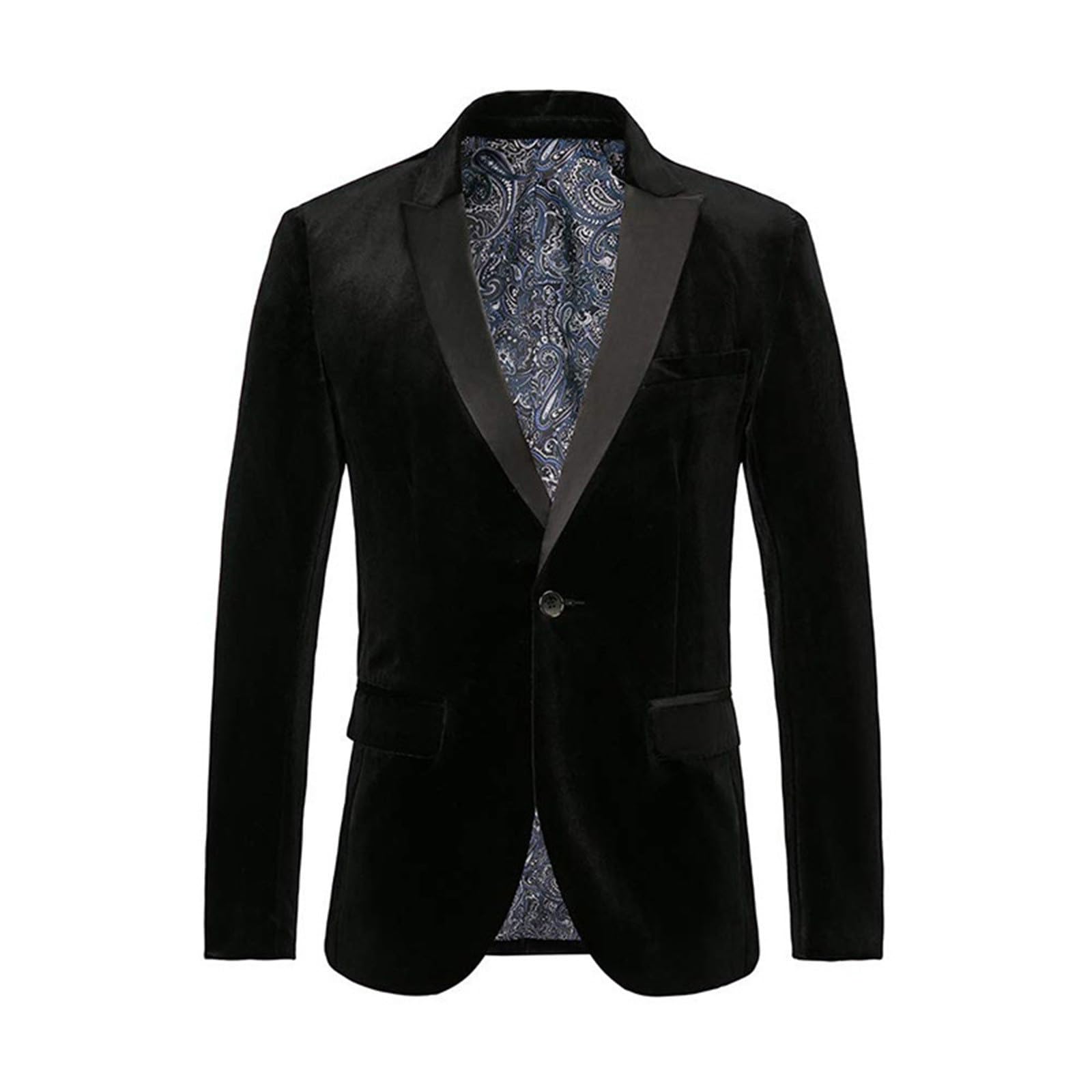 Veste de smoking en velours ajustée et confortable