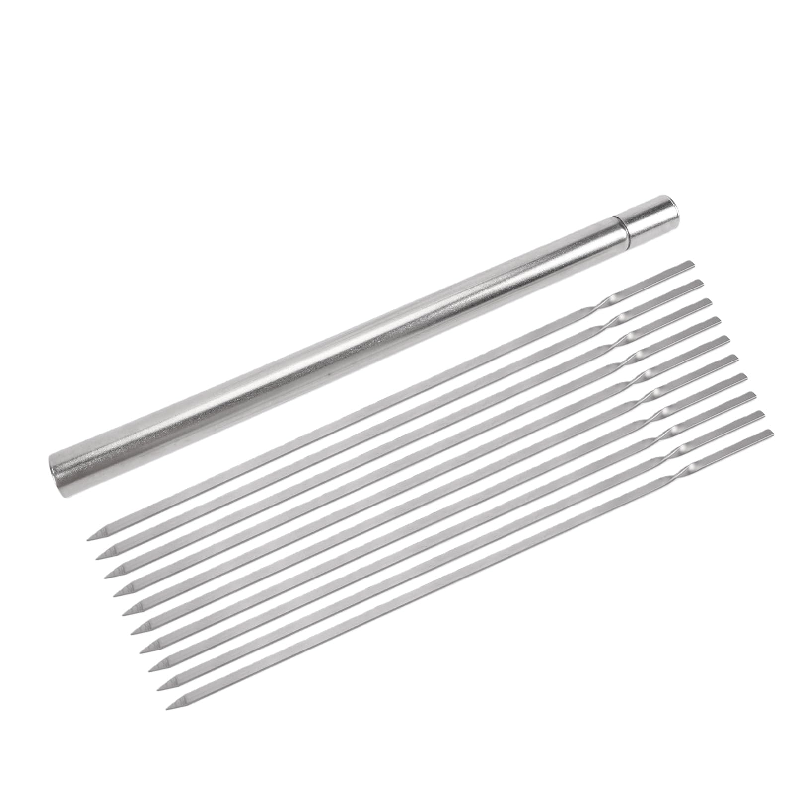 Generic Spiedini per Grigliare Bastoncini per Barbecue Ti Durevoli per il Campeggio Facile da Pulire Leggero per Cucinare All'aperto (300 mm)