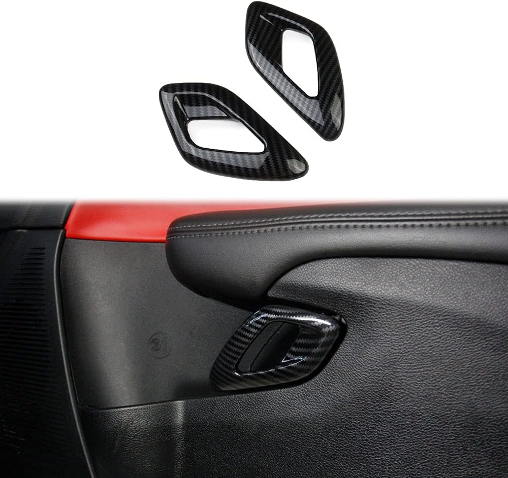 Fit for Challenger Interior Door Handle Carbon Fiber Accessories for Dodge Challenger 2015-2023