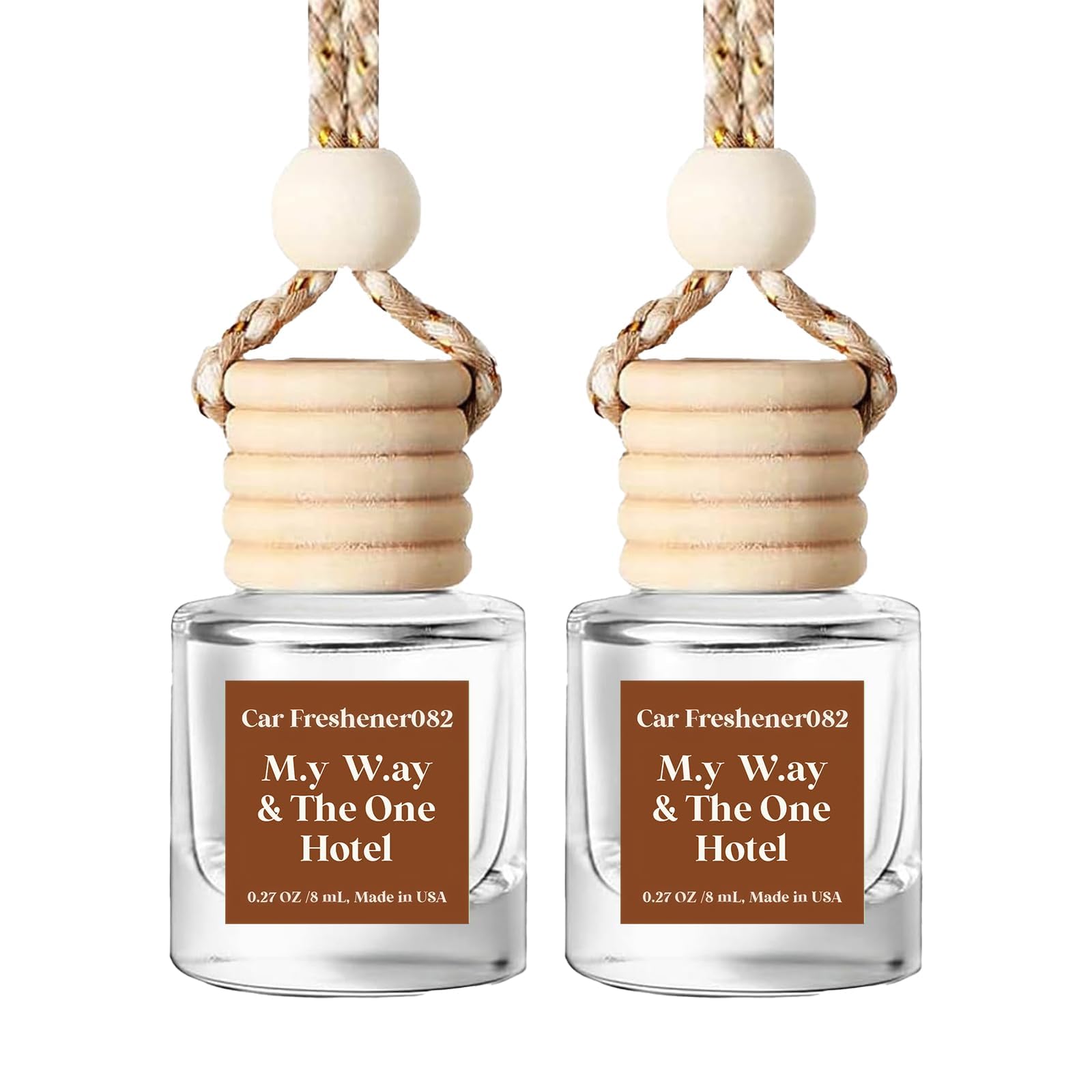 C Classy Car Air Freshener Hanging 2 Pack, M.y W.ay & The One Hotel Essential Oil Diffuser for Cars, Long-Lasting Fragrance, Cute Car Accessories, C