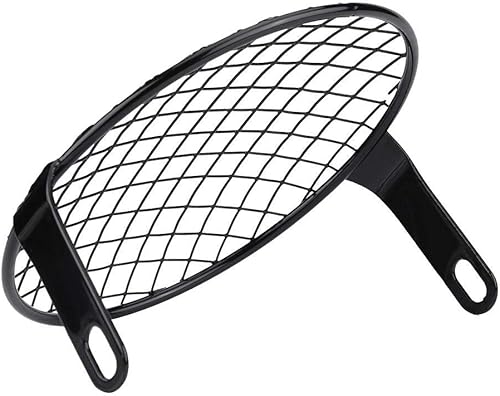 Miniatura 5 de ANGGREK Cubierta para faros delanteros de motocicleta, 6.5 pulgadas para montaje lateral de motocicleta, cubierta de parrilla redonda, repuesto para