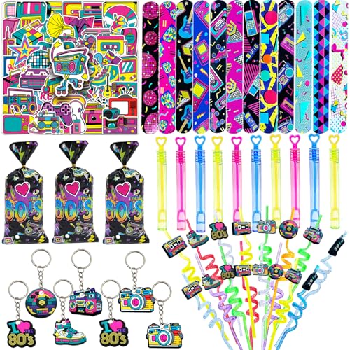 CHSLtmxq 122 PCS 80s Party Favors, 90s Party Favors and Decorations Set