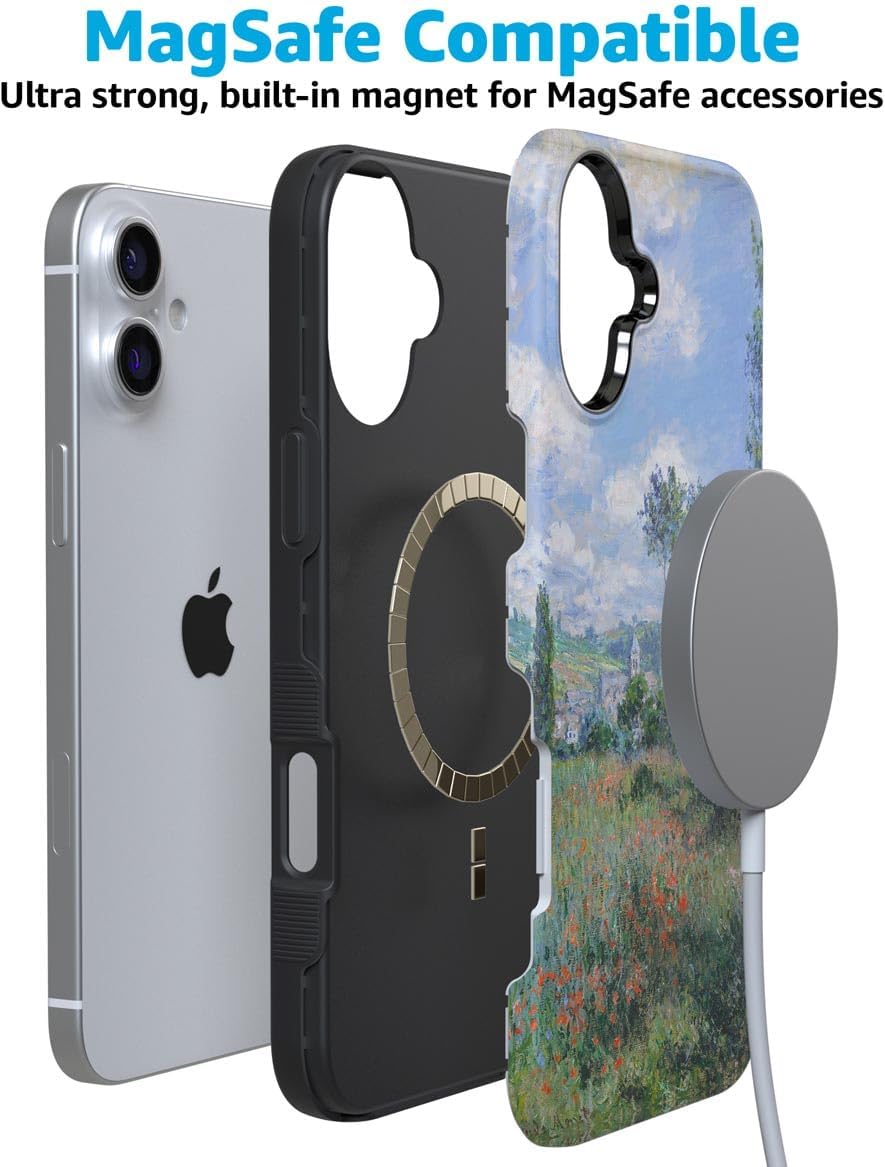 Casely iPhone 16 Case | Monet's View | The Met Museum | Bold Protective Design | Compatible with MagSafe