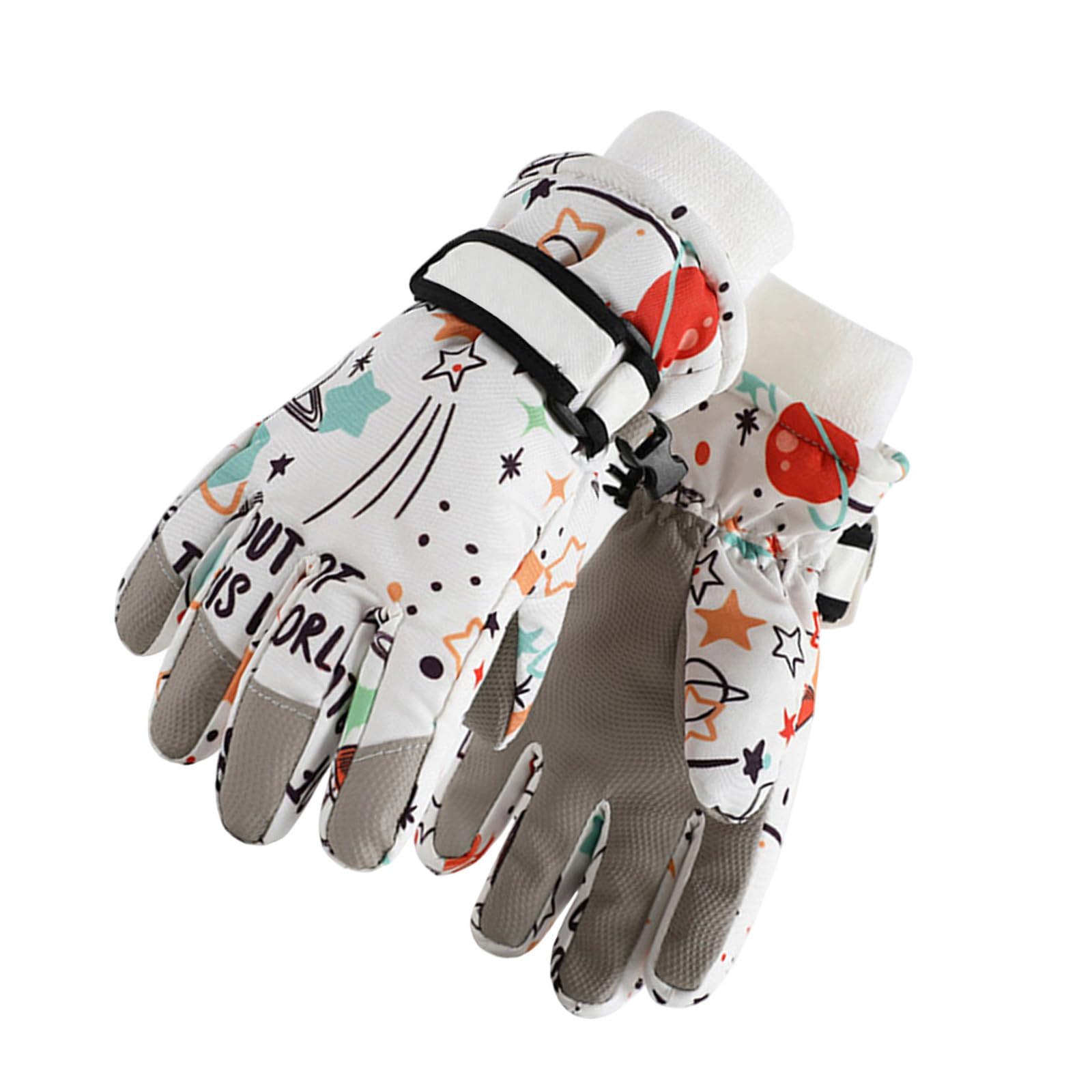 Guantes de nieve de invierno para niños de 7 a 12 años, resistentes al agua, cálidos, guantes de esquí, guantes de invierno cálidos de forro polar, guantes de esquí impermeables