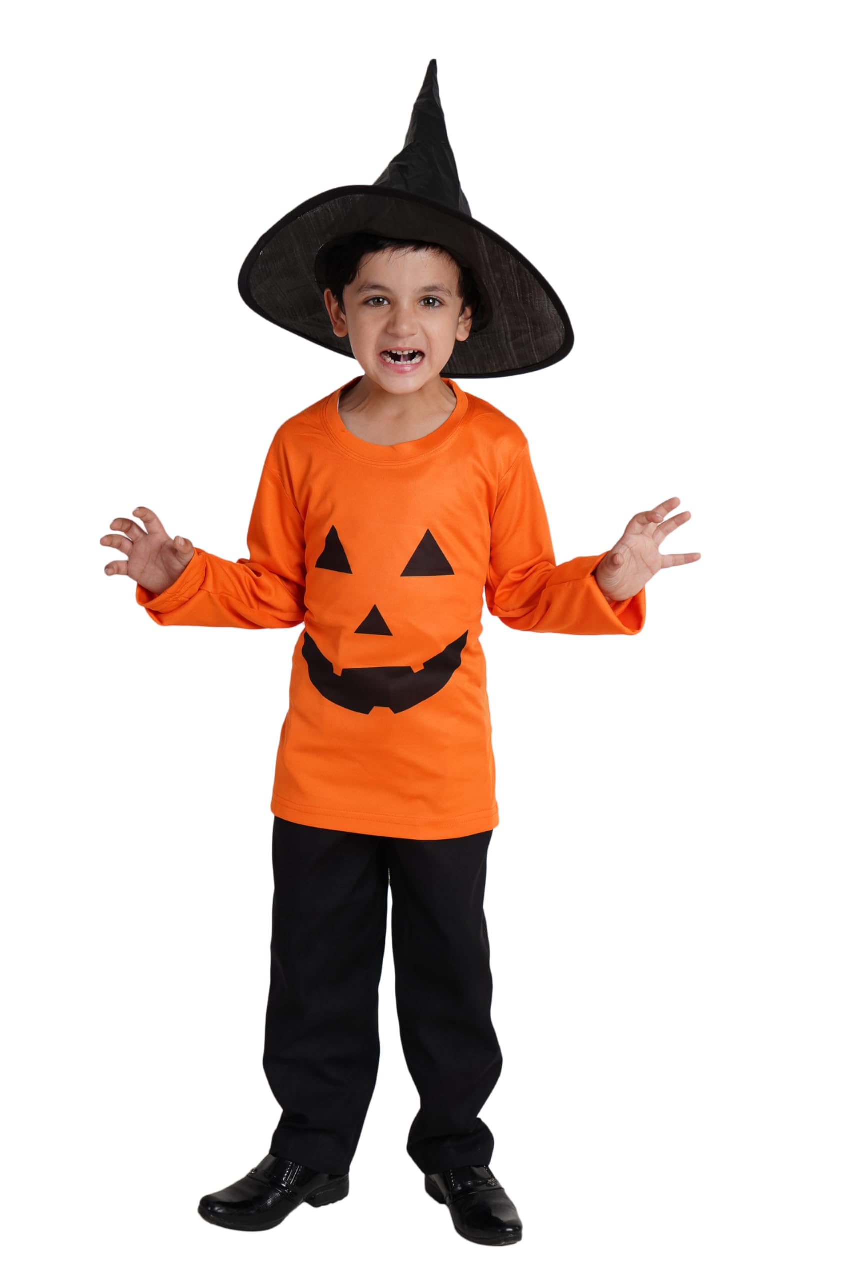 Kaku Fancy Dresses Pumpkin T-Shirt with Hat Fancy Dress Halloween Costume for Kids, 7-8 Years (B0CKXZBK7L) Amazon Price History, Amazon Price Tracker