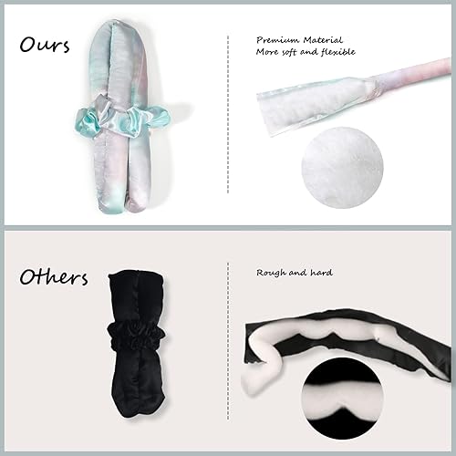 Miniatura 6 de Juego de rizadores de satén sin calor, rodillos para el cabello sin calor, rizadores de cabello sin calor y rulos calientes, rizadores de cabello