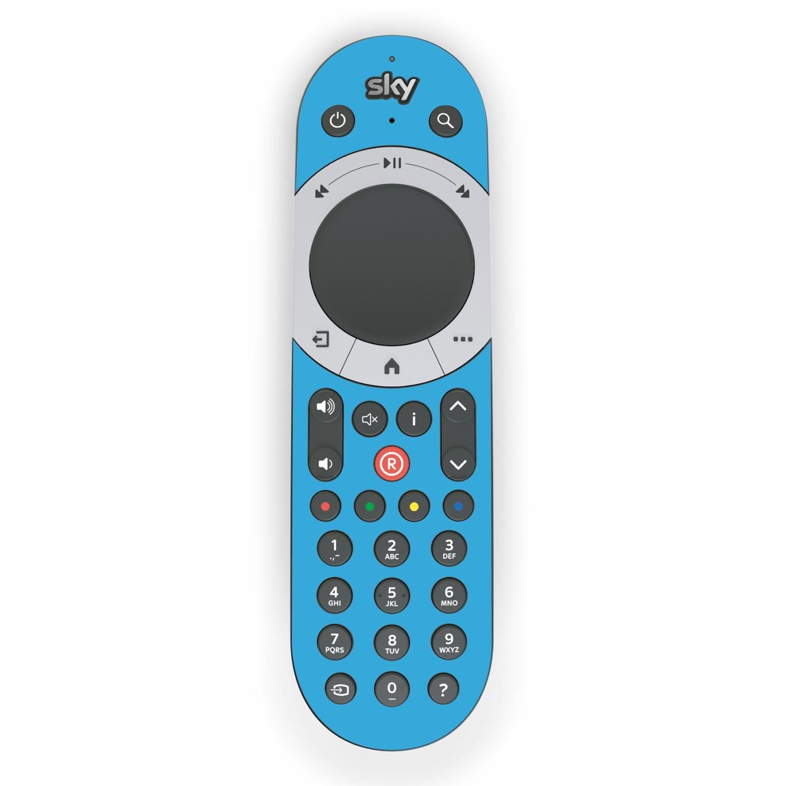 Stika.co Light/Blue Plain Vinyl Skin Sticker For Tv Remote Controller - For Sky Q Touch Remote Only - Remote Not Included - Sticker Only