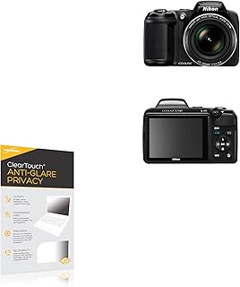 BoxWave Screen Protector Compatible With Nikon Coolpix L340 - ClearTouch Anti-Glare Privacy (2-Pack), Privacy Screen Protector Flexible Film Anti-Glare