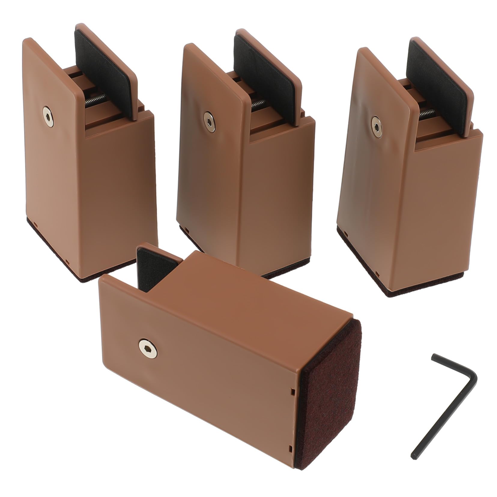 Rehausseurs de pieds de chaise VALICLUD marron pour optimiser l'espace de votre bureau à la maison