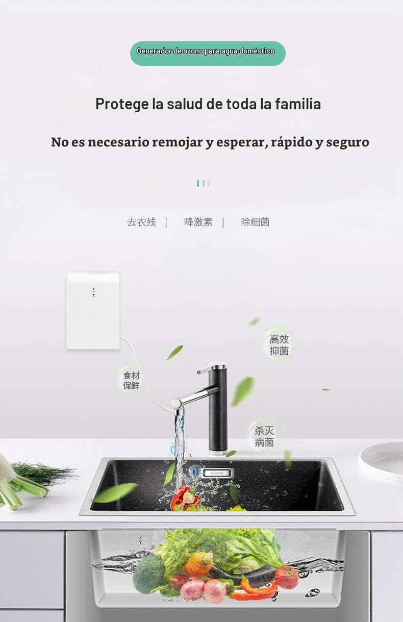 generador de ozono para agua potable 0.2-1.0 PPM usado en grifo/lavadora Fácil de usar, no se necesita piedra de chorro de gas