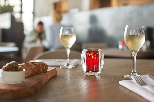 Miniatura 7 de BOLSIUS Velas votivas de 24 horas, paquete de 20 velas de Navidad en vasos de plástico irrompibles color rojo, calidad europea premium, velas suaves