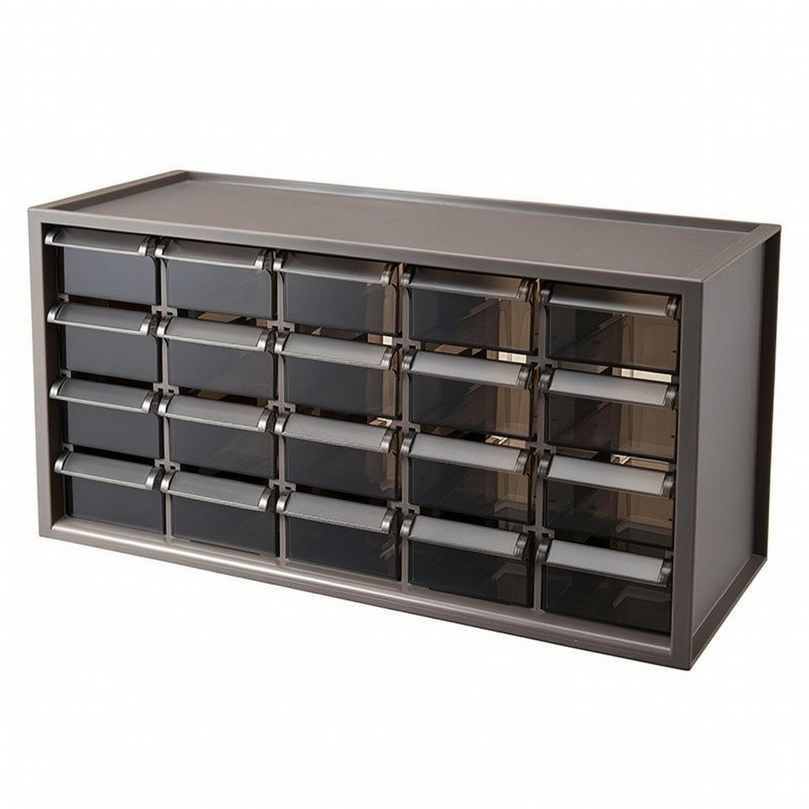 Organiseur Tiroirs Bureau | Compact, Boîte à Tiroirs, Traparent, pr Coiffeuse, Étudian, Brun