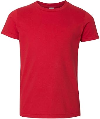 American Apparel Youth Fine Jersey Tee, 10, Red