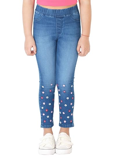 Naughty Ninos Girls Blue Denim Jeggings for 5 to 15 Years