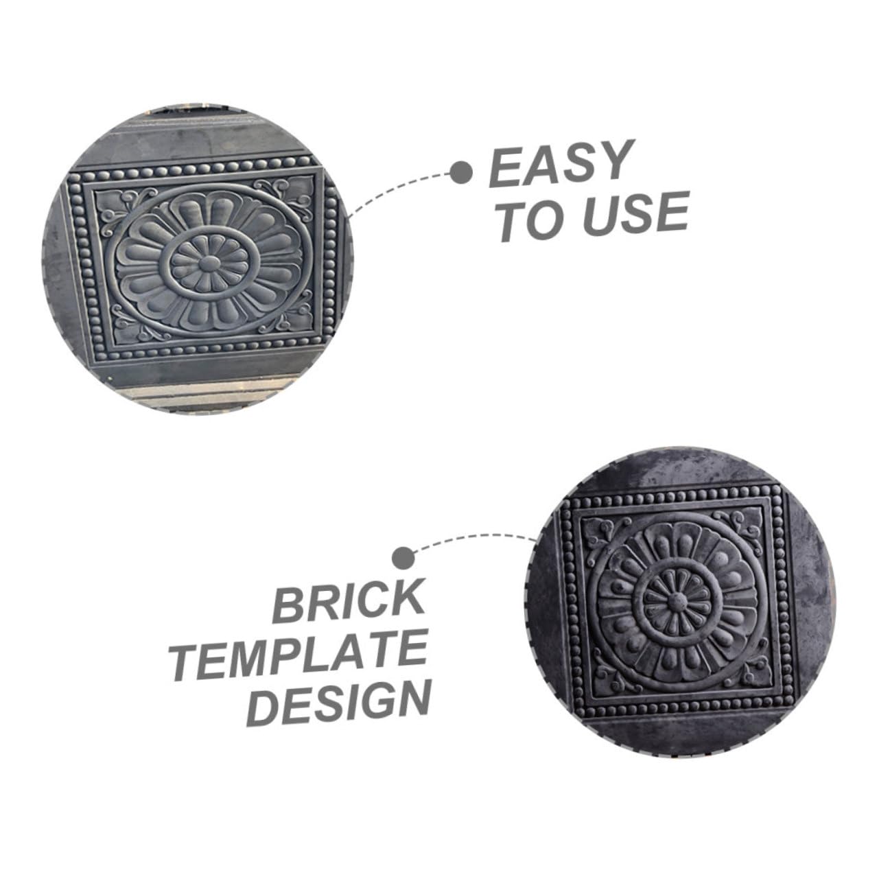 LALAFINA Molde de Ladrillo de Hormigón Reutilizable para Pavimento Exterior, Plástico Diseño Antiguo y Resistente al Deslizamiento para Patios y Jardines