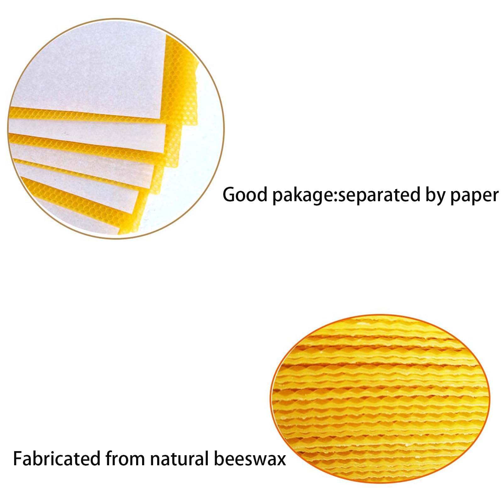 ZffXH 30 piezas de de cera de panal, láminas de base for colmenas, base de apicultura, equipo for colmena de miel, suministros for abejas, base de cera, panal de abeja