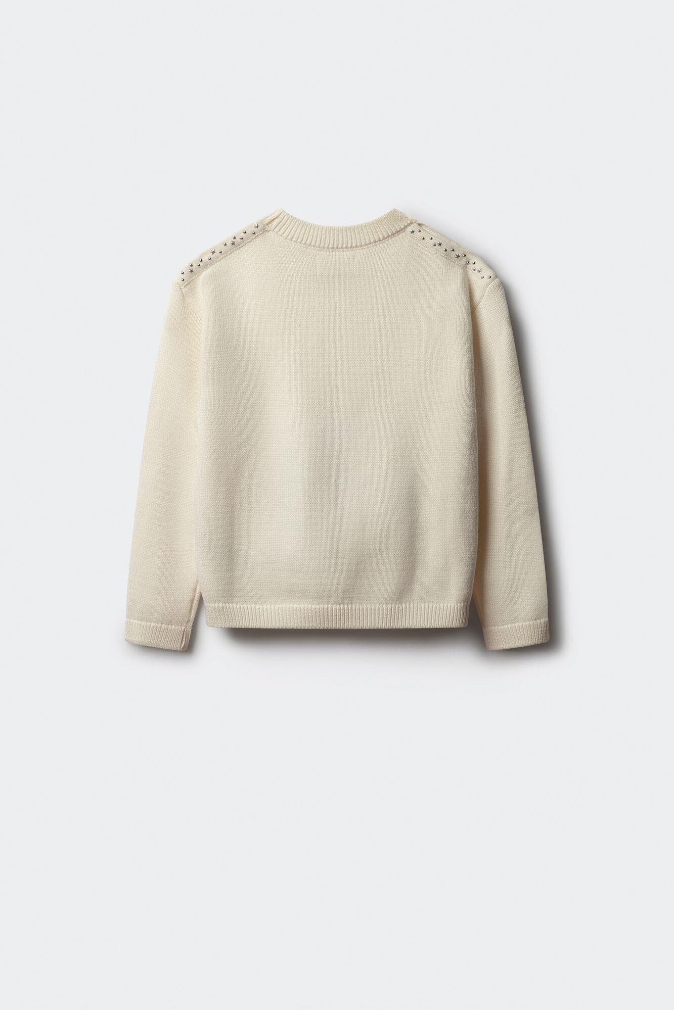 SPRINGFIELD Ribbed Shoulders with Studs Long Sleeve T-Shirt Camiseta Acanalada Niñas