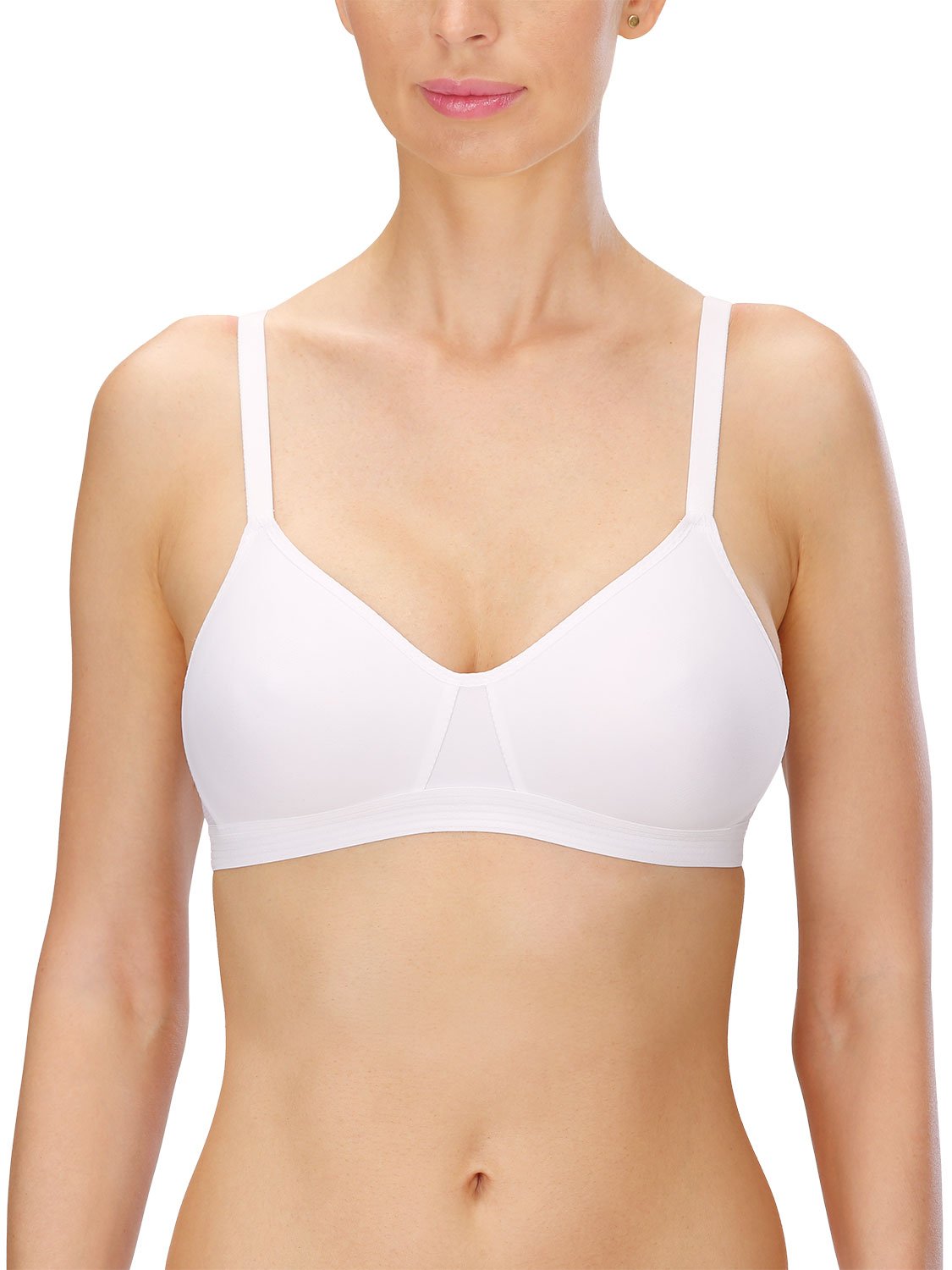Naturana Women's Jade - Soutien-gorge de sport sans armatures Bra,White-40D